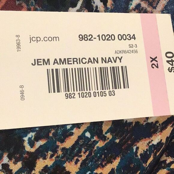 ANA Jewel tone Paisley Print Lightweight Flowy V Neck Roll Sleeve Blouse NEW - Picture 15 of 16